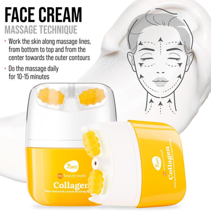 Crème Lifting Du Visage Au Collagène - Hydratant Coréen Pour Le Visage - Crème Raffermissante Anti-Âge Pour Le Visage Et Le Cou - Rouleau Raffermissant Pour La Peau, 40 Ml