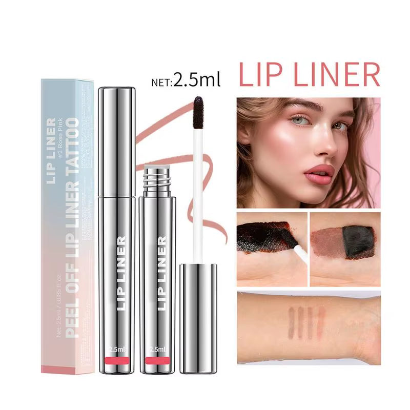 Peel off Lip Liner Pigmented Lip Liner Stain Matte Finish Peel off Lip Stain Lip Tinted Brown Contour Tear-Off Lips Stain