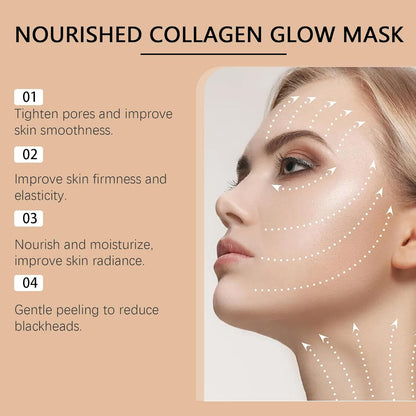 Masque De Collagène, Masque Peel-Off Au Collagène Rides Raffermissant, Facial Mask, Masque Visage, Nettoyage En Profondeur Des Pores Masque Hydratant Visage, Pour Raffermir Et Exfolier La Peau