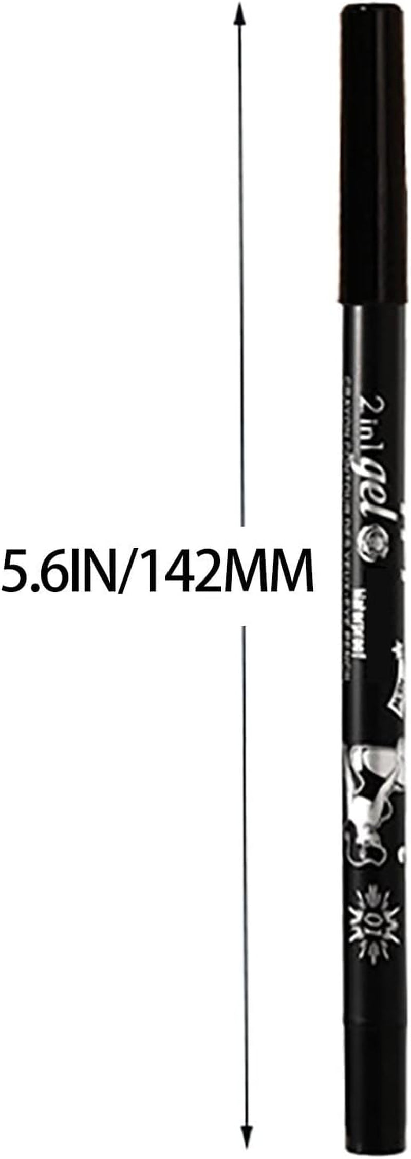 Fard Paupière Noir Mate -Cernes Imperméable À L'Eau -Transpiration Gratuit Lip Liner Fard À Paupières Eyeliner Gel 3 En 1 Multicolore Métallique Brillant Maquillage Des Yeux Été Liner (B, One Size)