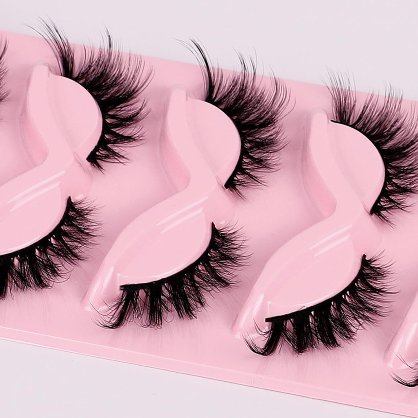 5 Pair Fake Lashes Eye Lashes Natural Look False Eyelashes Corner Lashes Handmade Lashes Reusable Mink Lashes 3D Mink Lashes