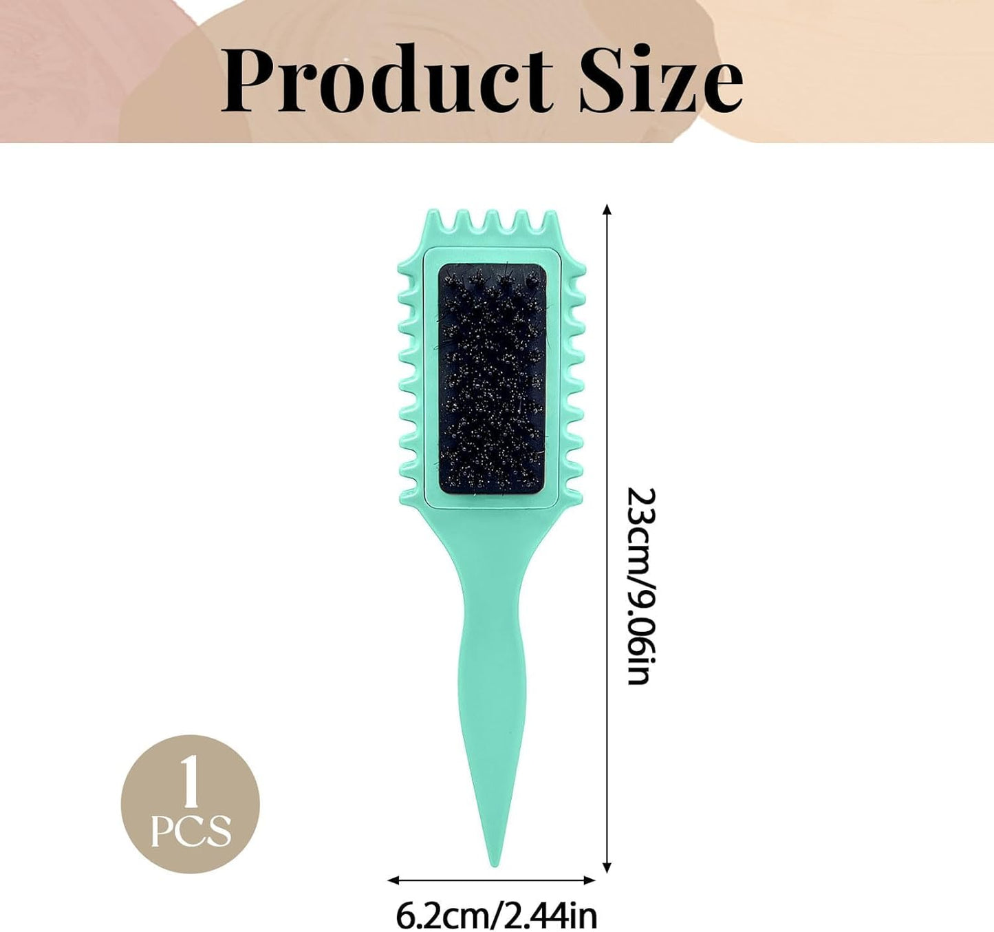 Peigne À Friser, 2024 Brosse À Cheveux Peigne Coiffant Pour Cheveux Bouclés - Brosse À Cheveux En Poils De Sanglier Pour Femme - Vert Clair