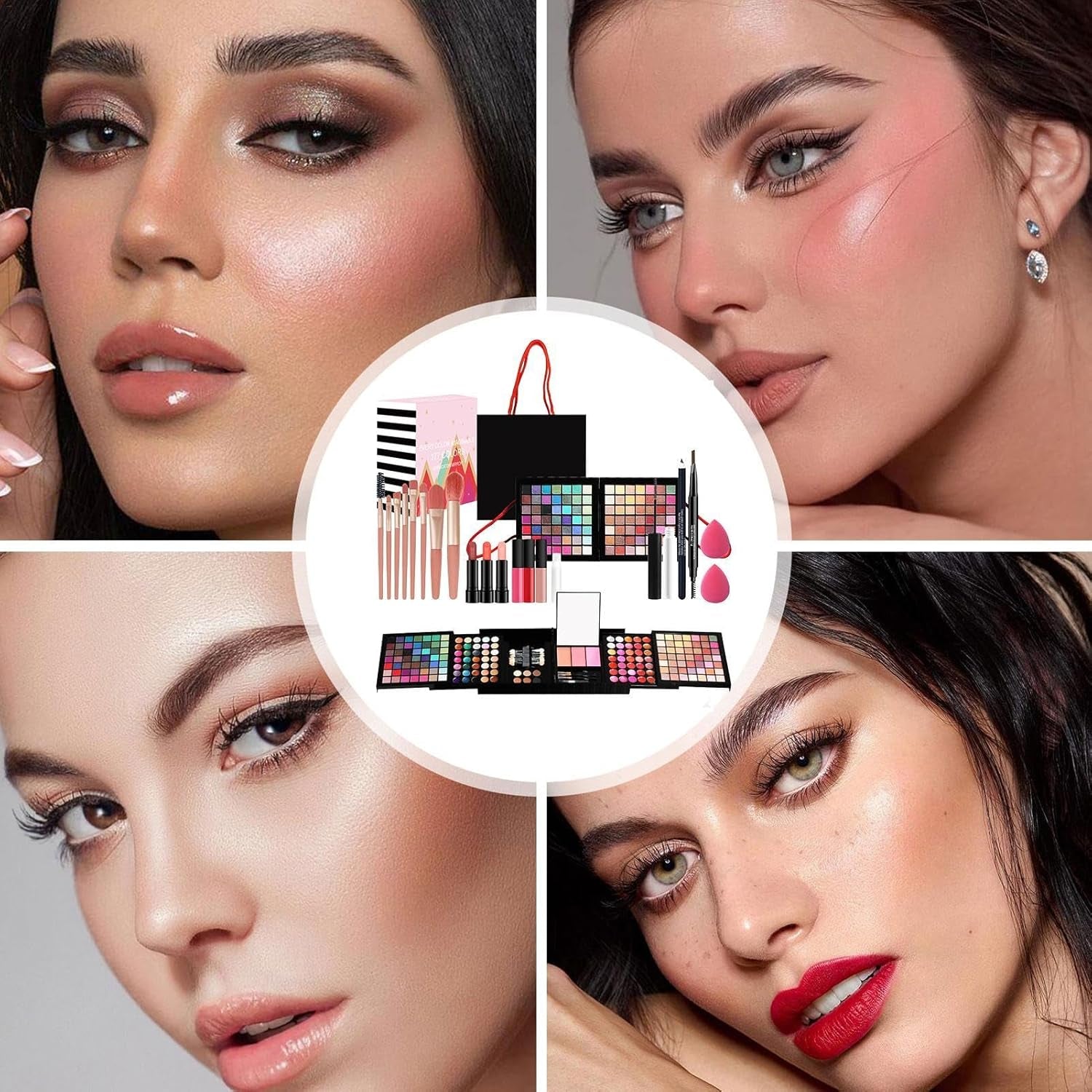 Full Makeup Kit, All in Makeup Kit, Complete Cosmetic Kit, Makeup Palette for Beginners, Makeup Essentials Set, Beauty Kit for Women, Beginner Makeup Kit, Makeup Set for Girls, Travel Makeup Kit