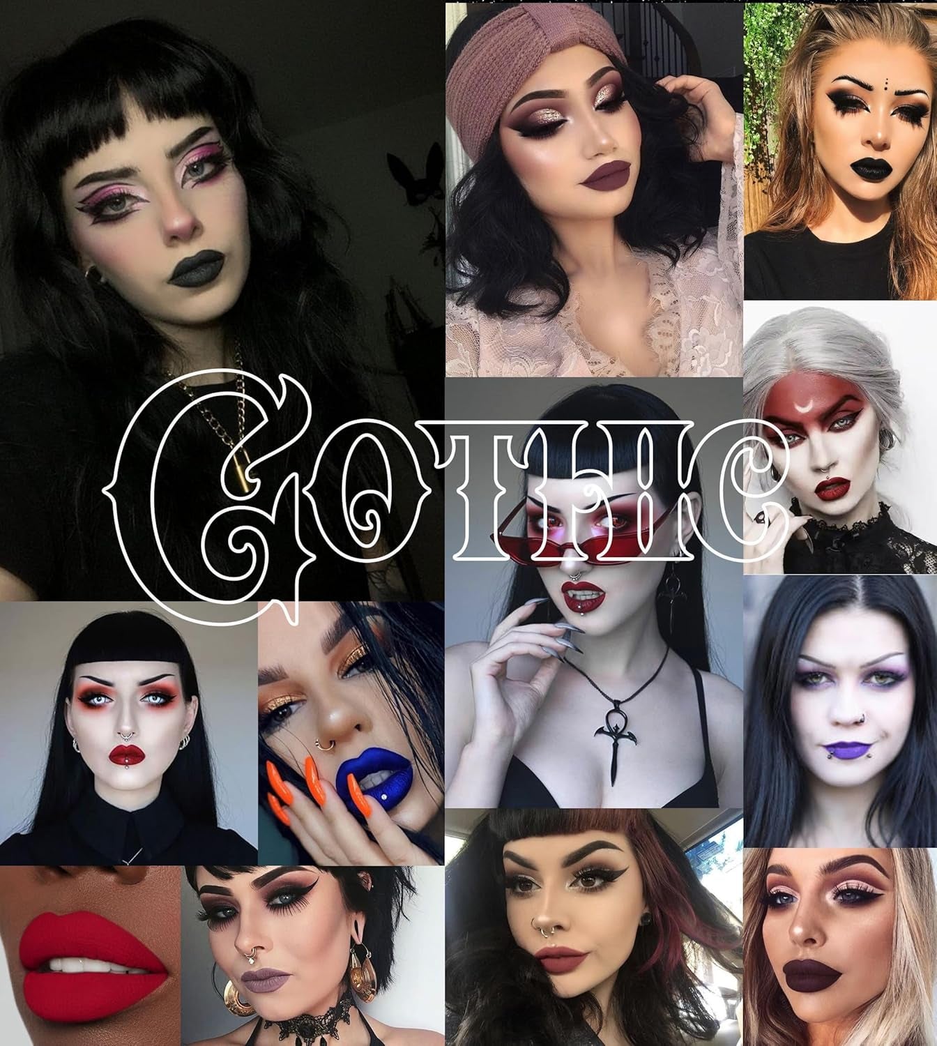 Lip Gloss Gothic Style Lipstick Matte Color Lip Glaze Non-Stick Cup Lip Tint Long Lasting High Pigment Lip Stain Non-Smudge Non Fade Lip Glaze for Daily Halloween Festival Lip Makeup (12#)