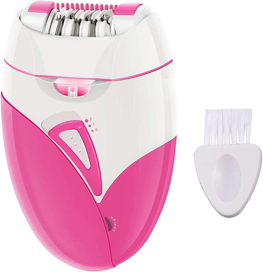 Epilateur Electrique Femme Sans Fil Visage Maillot Intime Corps Avec Lumière LED USB Rechargeable Rose