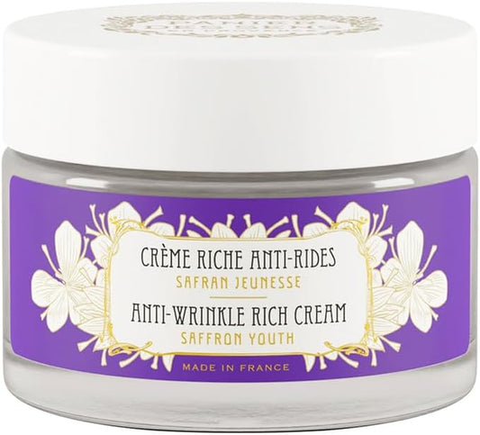 - Crème Riche Visage Anti-Âge - Acide Hyaluronique + Extrait De Safran - Anti-Rides Et Lifting - Soin Visage Pour Femmes - Hydratant Visage 95% Ingrédients Naturels – 50ML