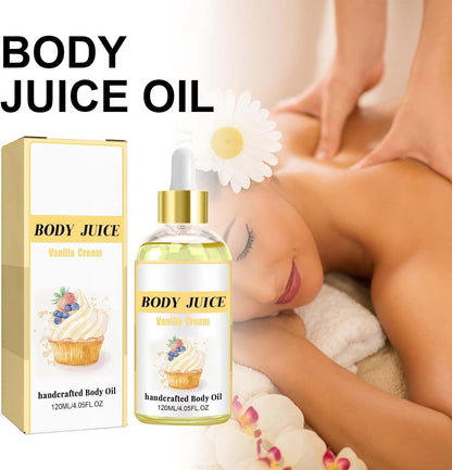 Body Juice Oil Peach Perfect - Body Juice Oil Vanilla,Body Juice Oil Strawberry,Body Juice Oil Mango,Body Juice Cinnamon Bun Body Oil,Wild plus Beauty Body Juice Oil,Hand Crafted Body Oil. (Vanilla)