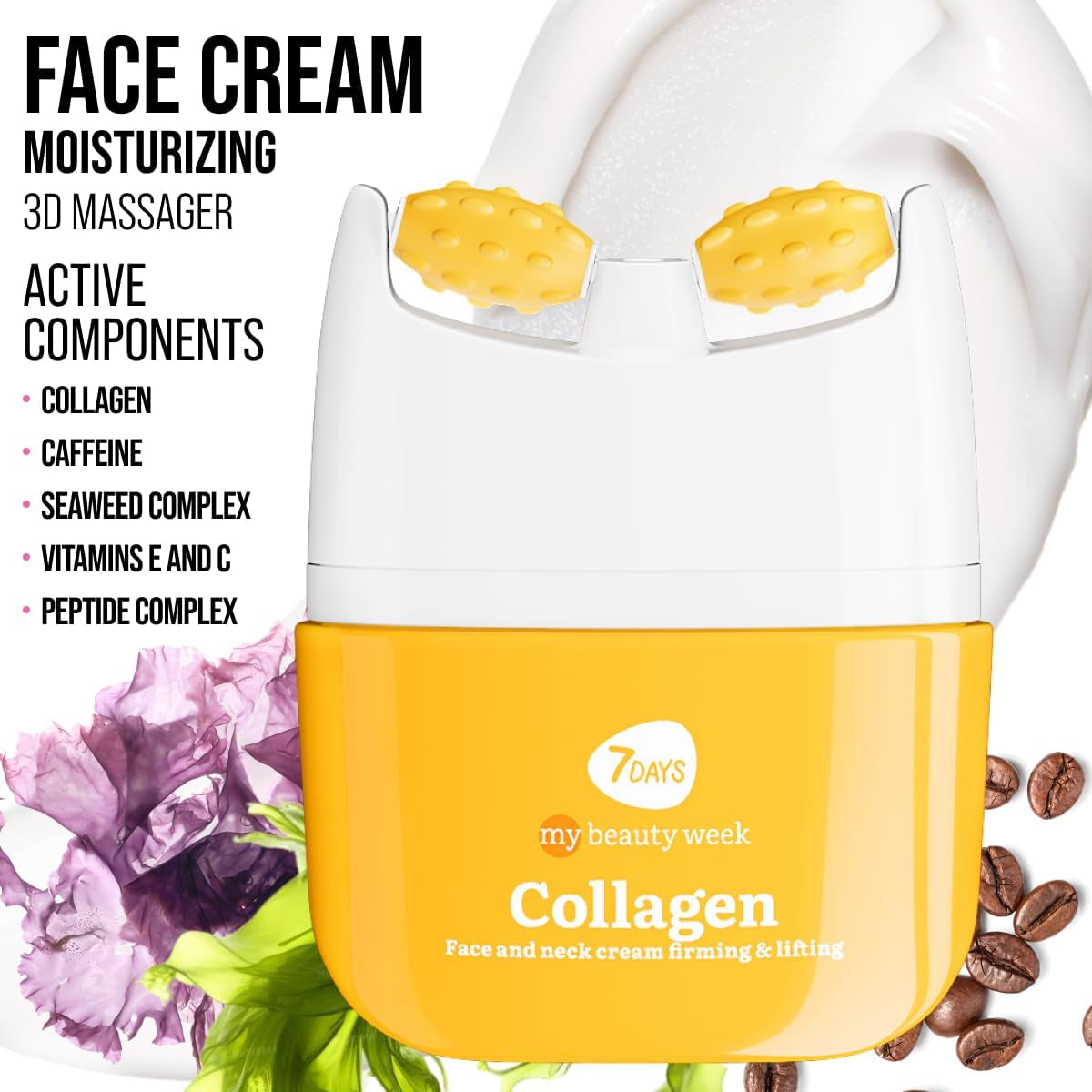 Crème Lifting Du Visage Au Collagène - Hydratant Coréen Pour Le Visage - Crème Raffermissante Anti-Âge Pour Le Visage Et Le Cou - Rouleau Raffermissant Pour La Peau, 40 Ml