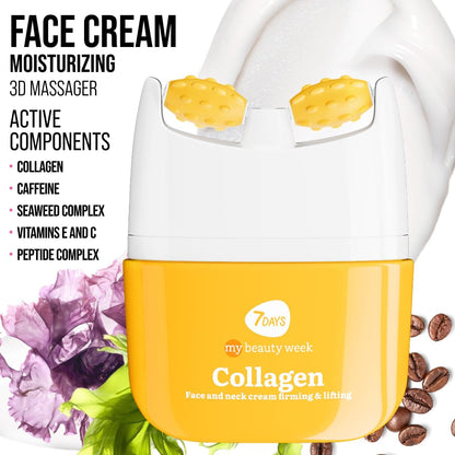 Crème Lifting Du Visage Au Collagène - Hydratant Coréen Pour Le Visage - Crème Raffermissante Anti-Âge Pour Le Visage Et Le Cou - Rouleau Raffermissant Pour La Peau, 40 Ml