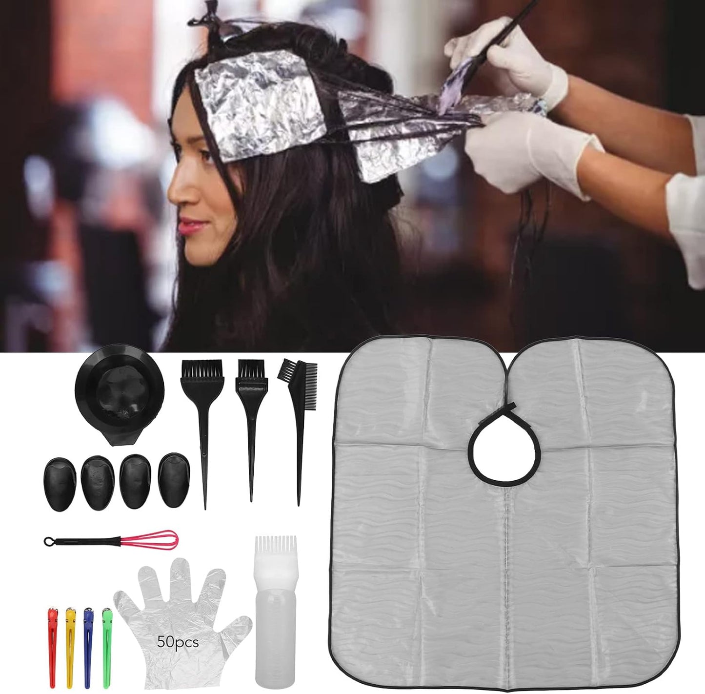 Outil De Teinture Cheveux Pour Les Cheveux Kit De Coiffure Couleur Cheveux Ensemble De Teinture Pinceau Coloration Et Bol Outil Pratique Pour Salon Et Bricolage