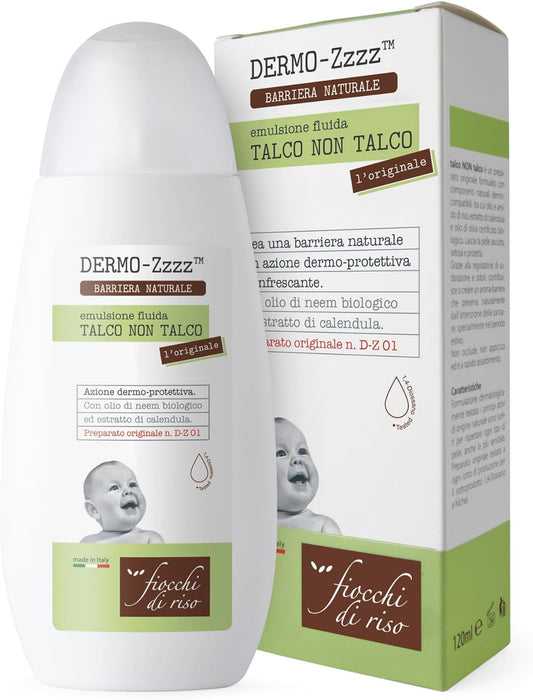 Fiocchi Di Riso - Talc Non Talc Original - 120 Ml - SUDORATION ET MOISSE - Créez Une Barrière Naturelle Avec Un Parfum Indésirable Aux Moustiques.