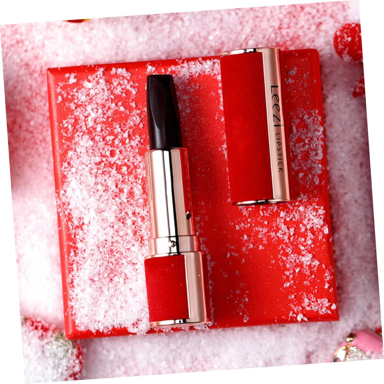 Healvian 1 Pc Rouge À Lèvres Trois Couleurs Rouge À Lèvres Longue Tenue Rouge À Lèvres Brillant Rouge À Lèvres Pour Femme Brillant À Lèvres Pailleté Rouge À Lèvres Hydratant