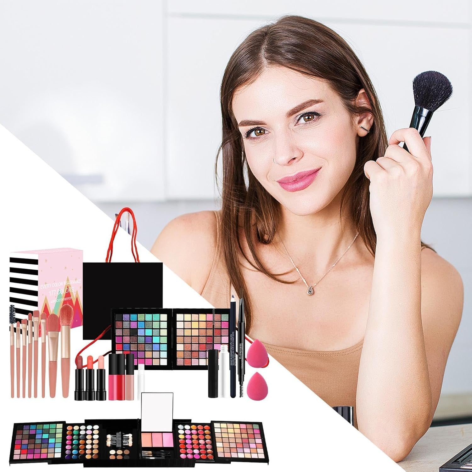 Full Makeup Kit, All in Makeup Kit, Complete Cosmetic Kit, Makeup Palette for Beginners, Makeup Essentials Set, Beauty Kit for Women, Beginner Makeup Kit, Makeup Set for Girls, Travel Makeup Kit